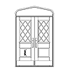 1-lite with shelf over 1-panel double door with Byzantine elliptical pediment transom
Unit Dimension 61" x 97"
Door Dimension 29-1/2" x 80"
Panels - flat
Glazing - IG, decorative